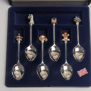 Charles and Diana's Royal Wedding Silver Plated Spoon Collection Box Set 1981